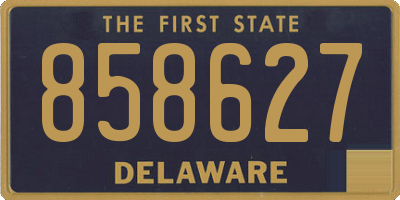 DE license plate 858627