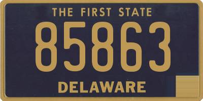 DE license plate 85863
