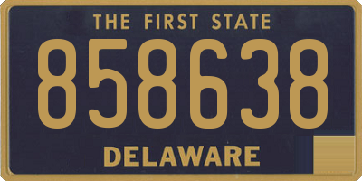 DE license plate 858638