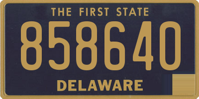 DE license plate 858640