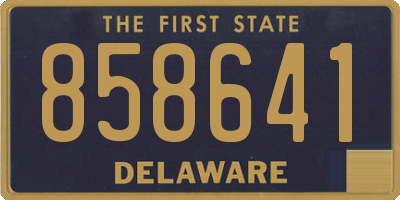 DE license plate 858641