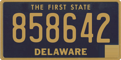 DE license plate 858642