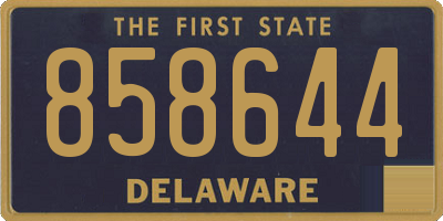 DE license plate 858644