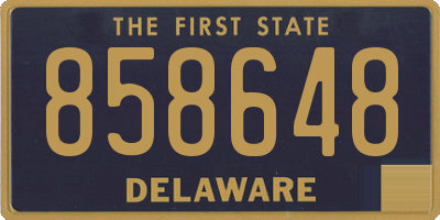 DE license plate 858648
