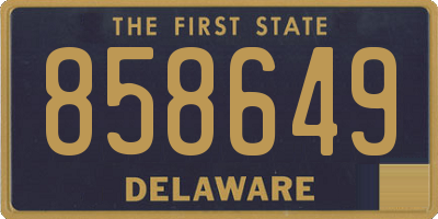 DE license plate 858649