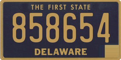 DE license plate 858654