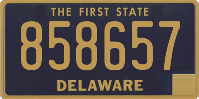 DE license plate 858657