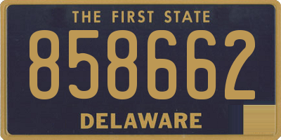 DE license plate 858662