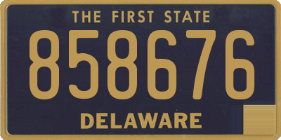 DE license plate 858676