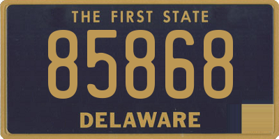 DE license plate 85868