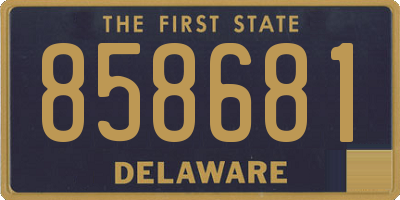 DE license plate 858681