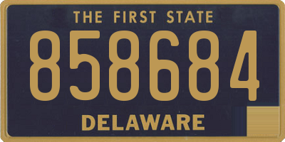 DE license plate 858684