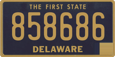 DE license plate 858686
