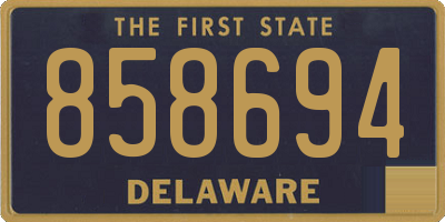 DE license plate 858694