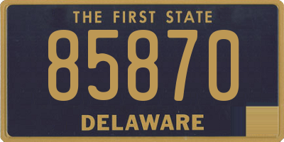 DE license plate 85870
