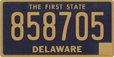 DE license plate 858705