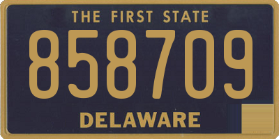 DE license plate 858709