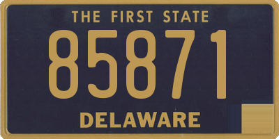 DE license plate 85871