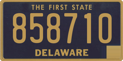 DE license plate 858710