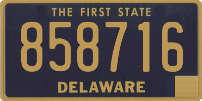 DE license plate 858716