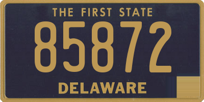 DE license plate 85872
