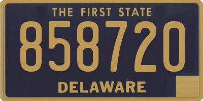 DE license plate 858720