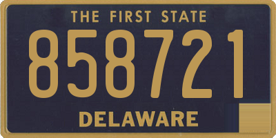 DE license plate 858721