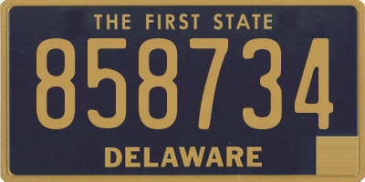 DE license plate 858734
