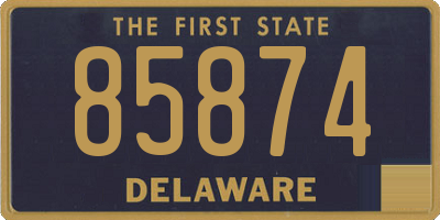 DE license plate 85874