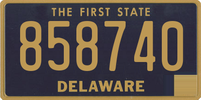 DE license plate 858740