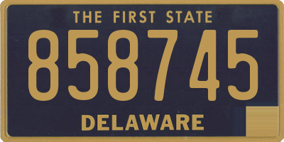 DE license plate 858745