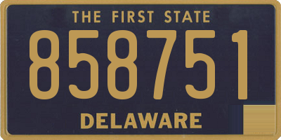 DE license plate 858751