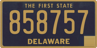 DE license plate 858757