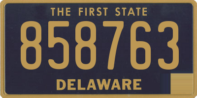 DE license plate 858763