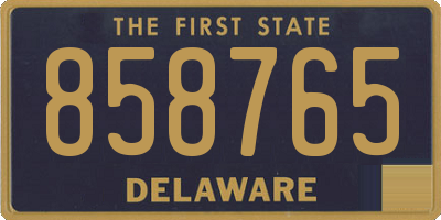 DE license plate 858765
