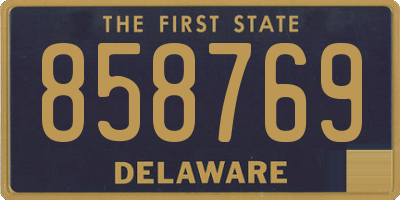 DE license plate 858769