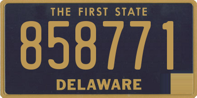 DE license plate 858771