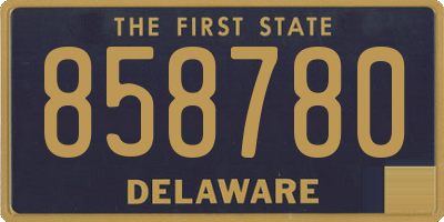 DE license plate 858780
