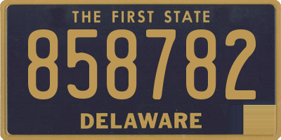 DE license plate 858782
