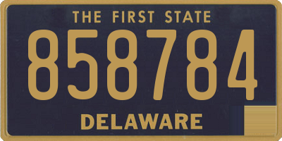 DE license plate 858784