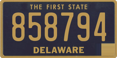 DE license plate 858794