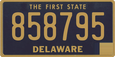 DE license plate 858795