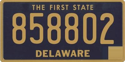 DE license plate 858802