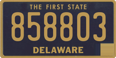 DE license plate 858803
