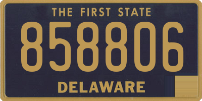 DE license plate 858806