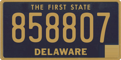 DE license plate 858807