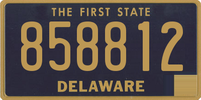 DE license plate 858812