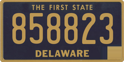 DE license plate 858823