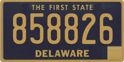 DE license plate 858826