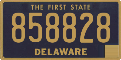 DE license plate 858828
